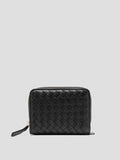 JULIET 202 - Black Woven Leather Wallet - thumb image 1,side view
