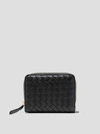 JULIET 202 - Black Woven Leather Wallet