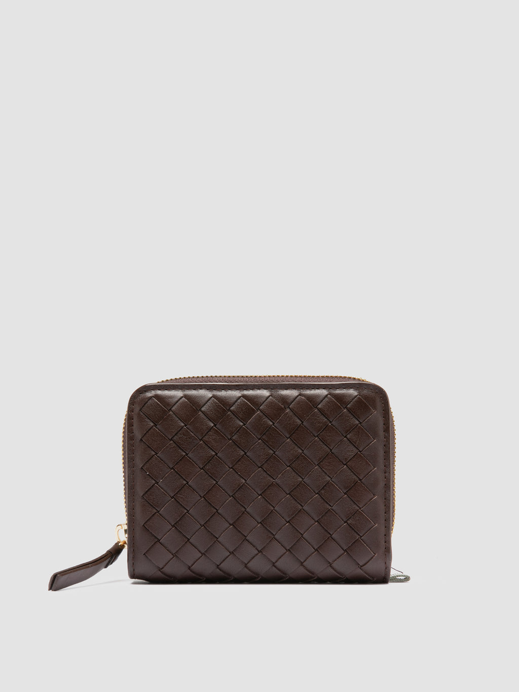 JULIET 202 - Brown Woven Leather Wallet - image 1,side view