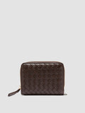 JULIET 202 - Brown Woven Leather Wallet - thumb image 1,side view