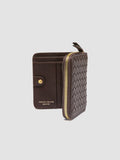JULIET 202 - Brown Woven Leather Wallet - thumb image 4,side view