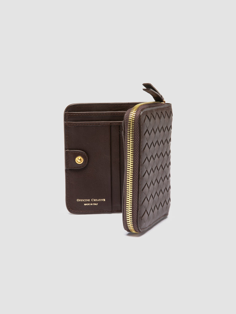 JULIET 202 - Brown Woven Leather Wallet