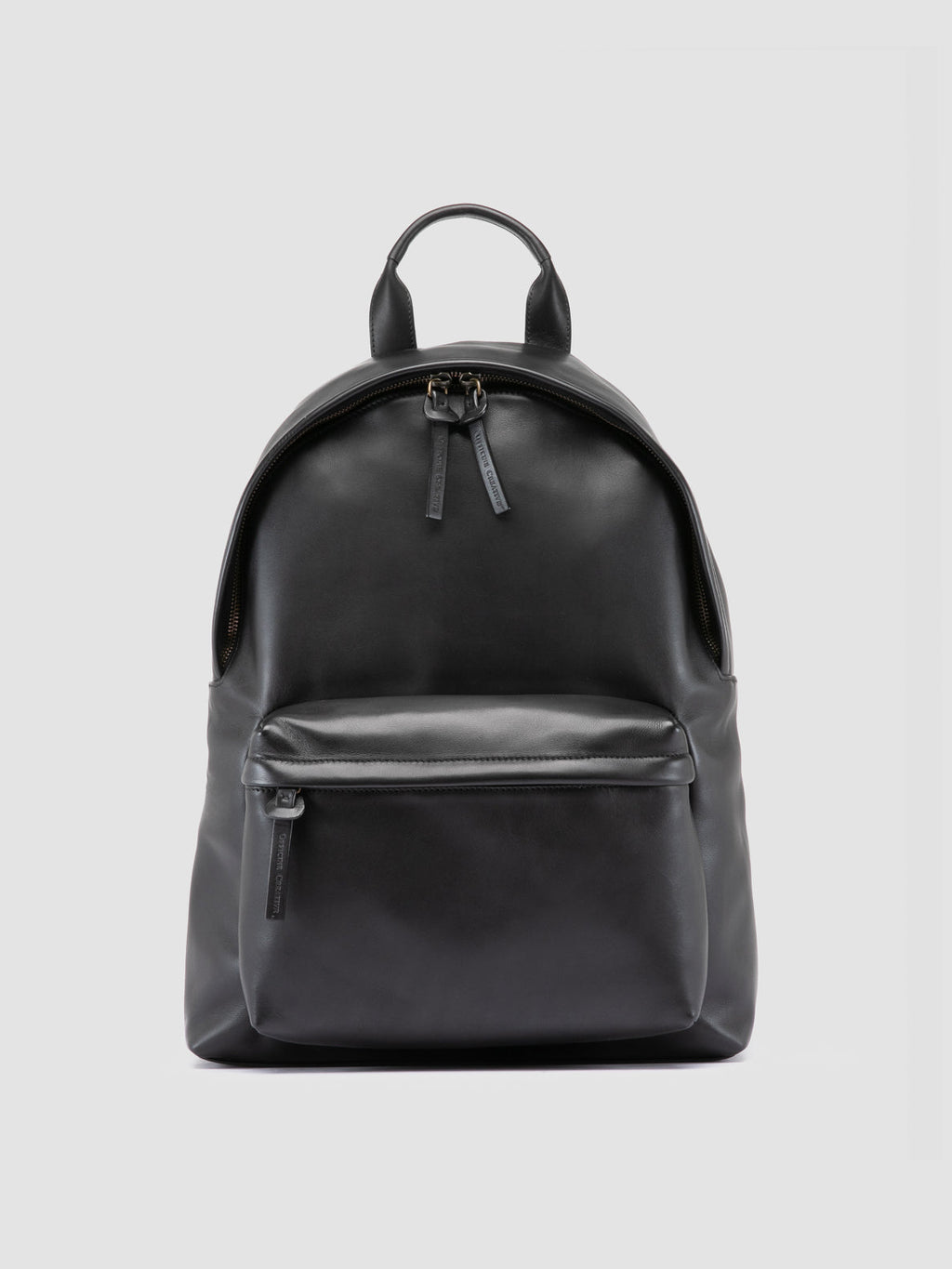 OC PACK 001 - Black Leather Backpack - 0