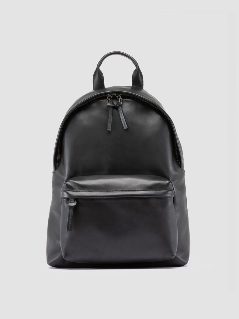 OC PACK 001 - Black Leather Backpack