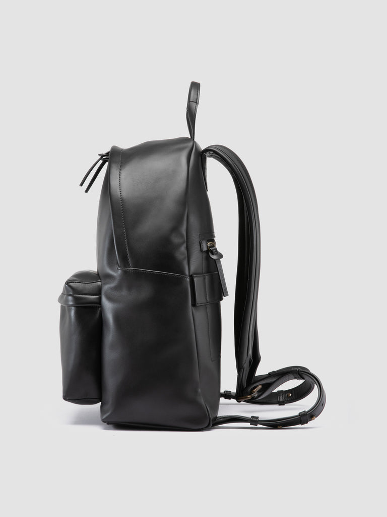 OC PACK 001 - Black Leather Backpack