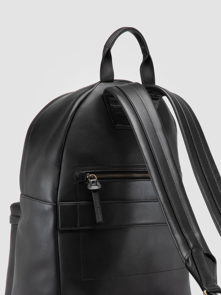 OC PACK 001 - Black Leather Backpack