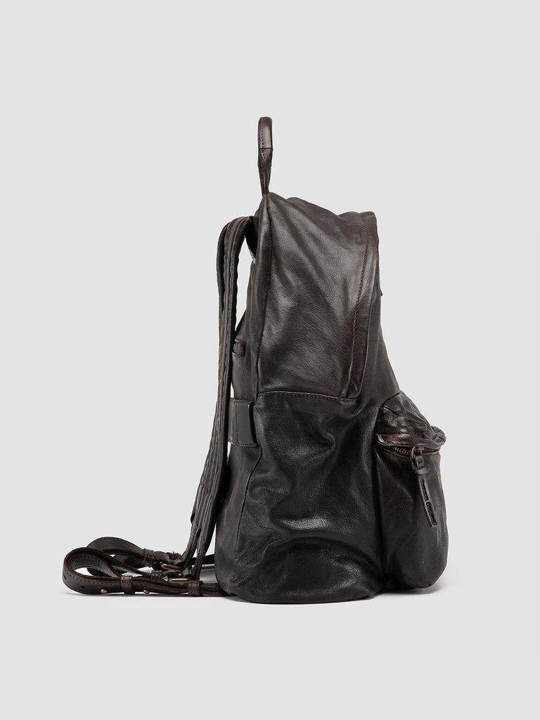 OC PACK 004 - Dark Brown Leather Backpack