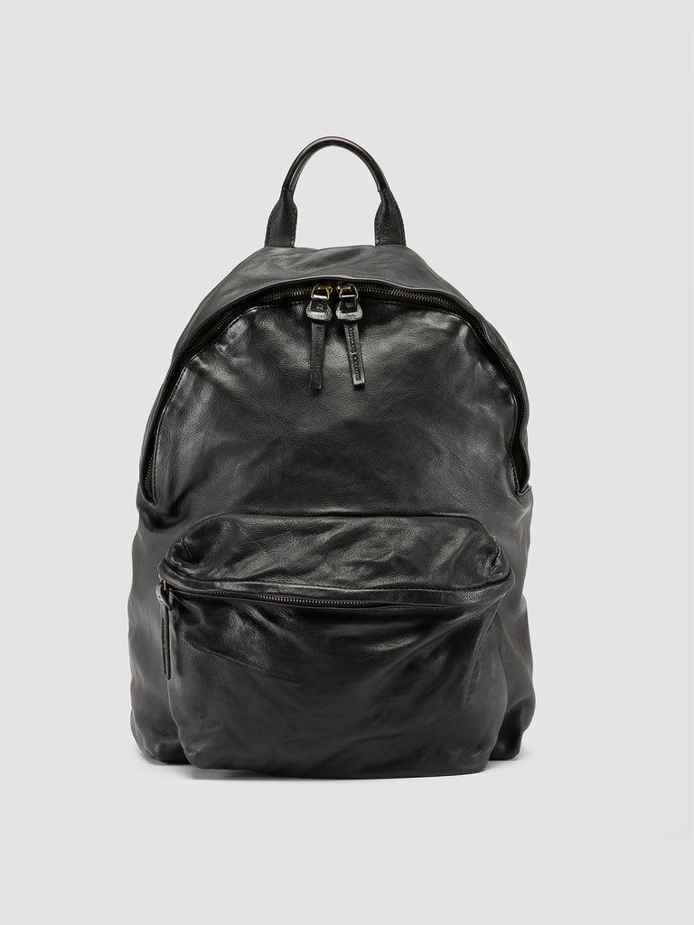 OC PACK 004 - Black Leather Backpack