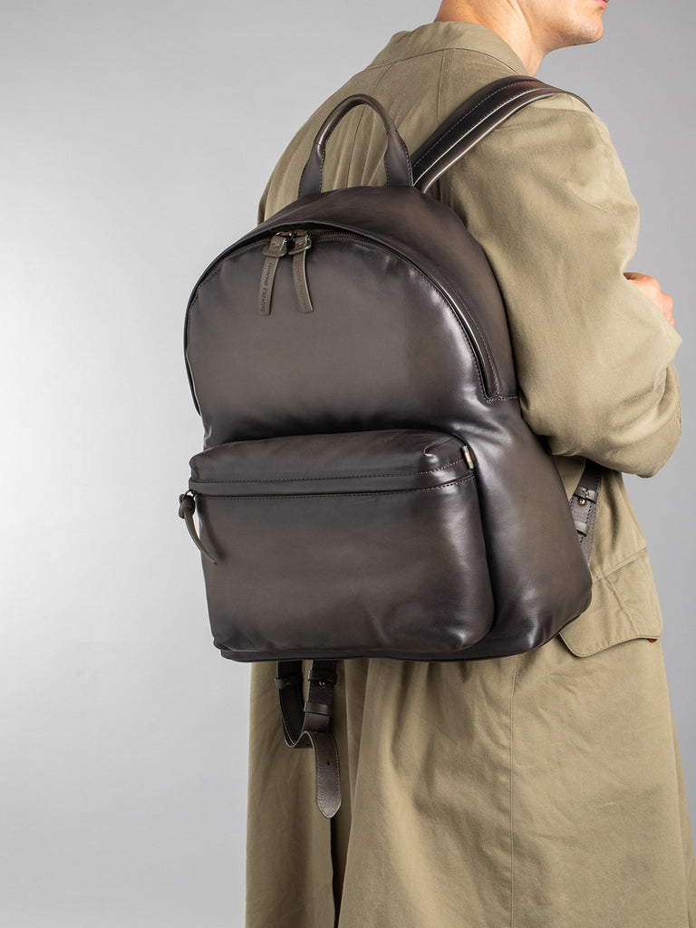 OC PACK Nero - Black Leather Backpack Officine Creative - 7