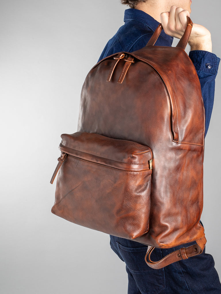 OC PACK Moro 25 - Brown Leather Backpack