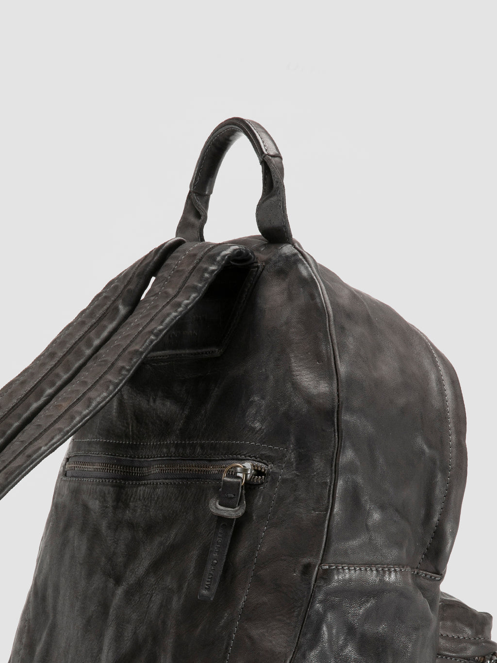 OC PACK Magnete - Grey Leather Backpack Men Officine Creative - 8