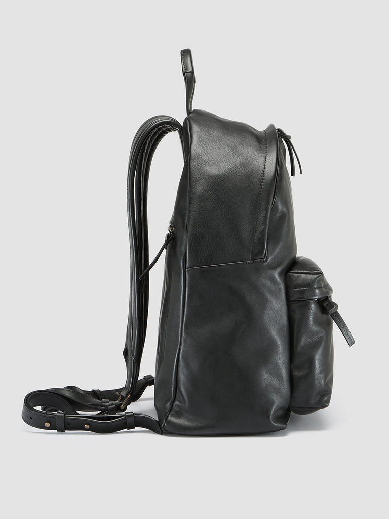 OC PACK Nero - Black Leather Backpack Men Officine Creative - 3