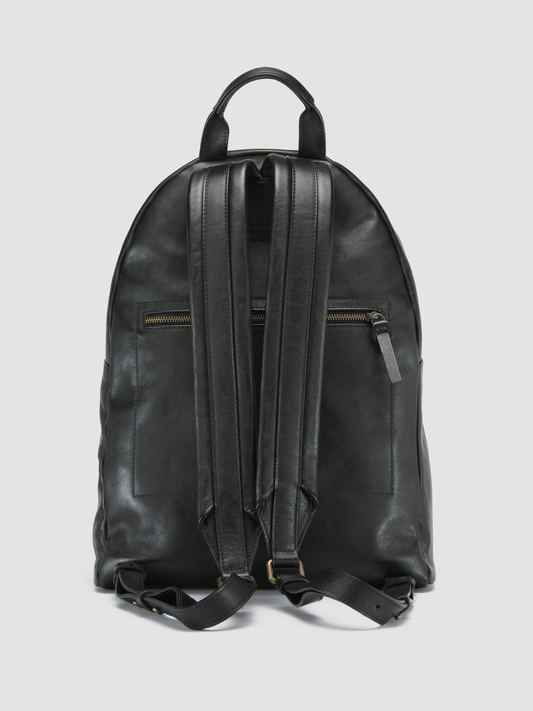 OC PACK Nero - Black Leather Backpack Men Officine Creative - 4