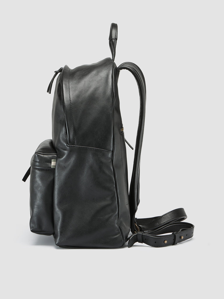 OC PACK Nero - Black Leather Backpack Men Officine Creative - 5