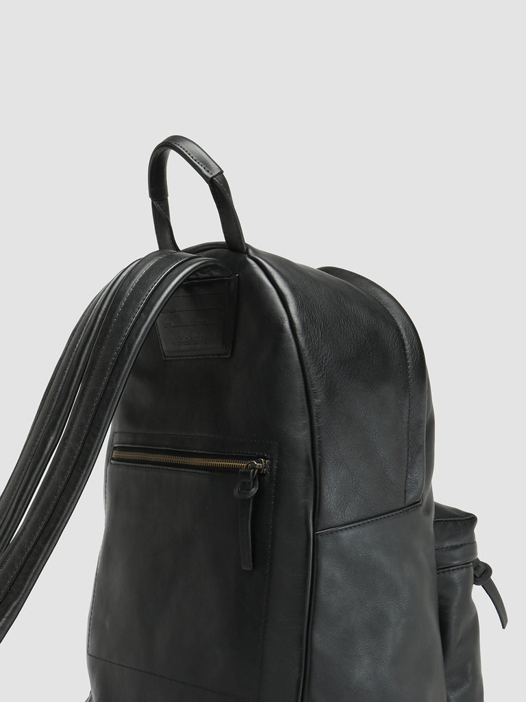 OC PACK Nero - Black Leather Backpack Men Officine Creative - 6