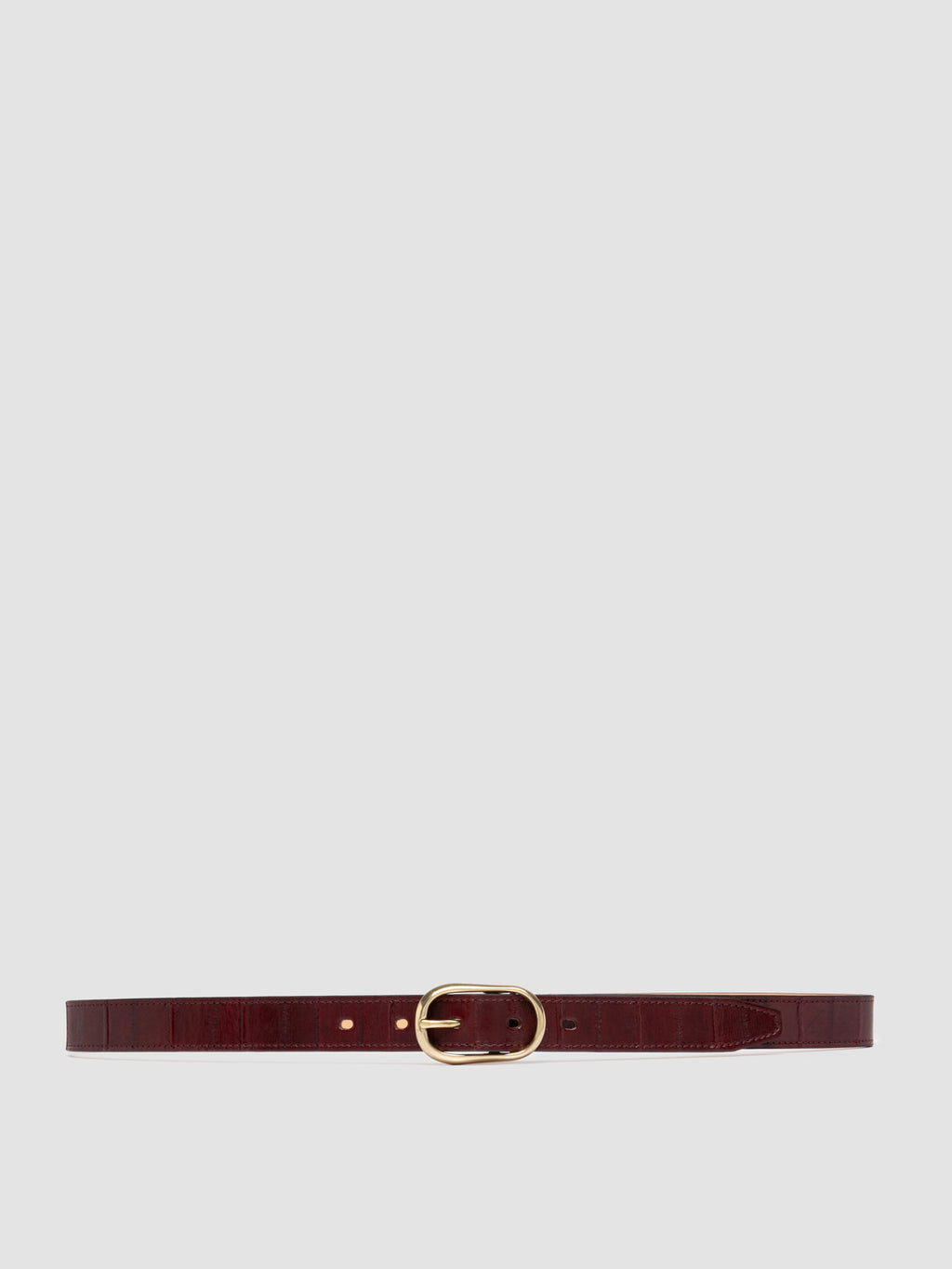 OC STRIP 099 - Burgundy Leather Belt - 0