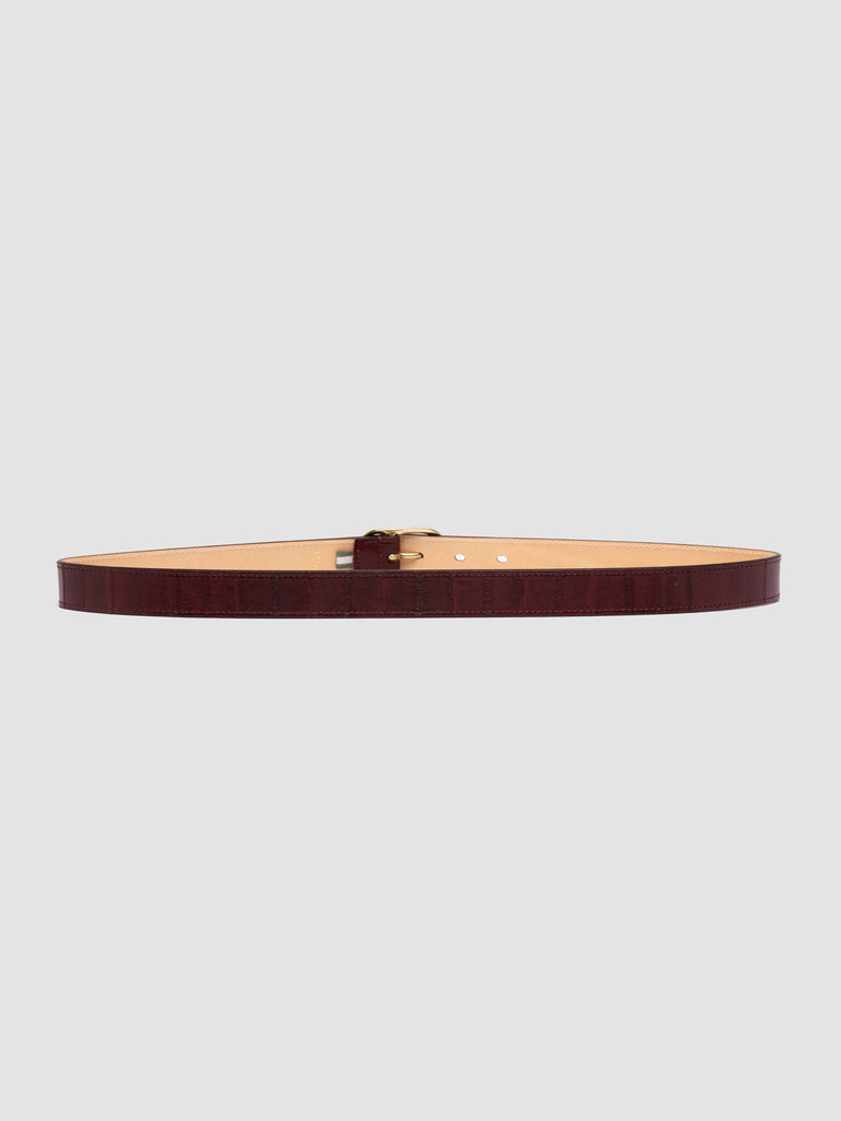 OC STRIP 099 - Burgundy Leather Belt