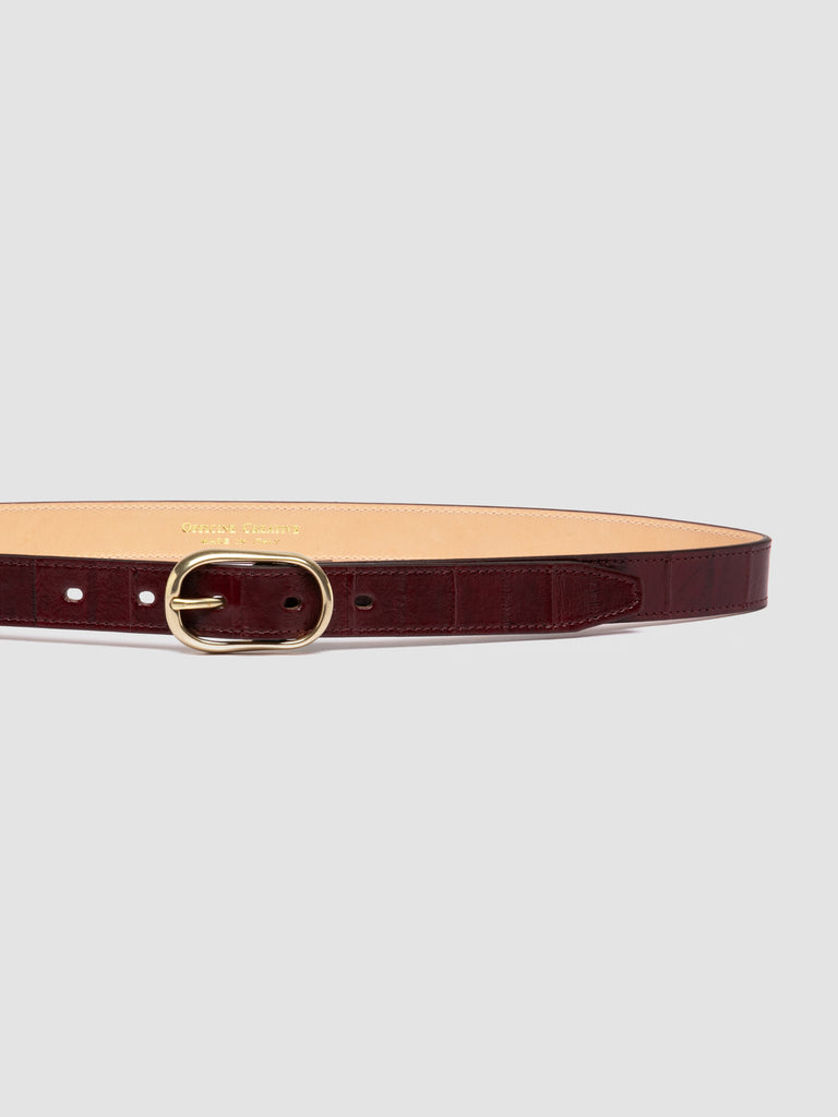OC STRIP 099 - Burgundy Leather Belt