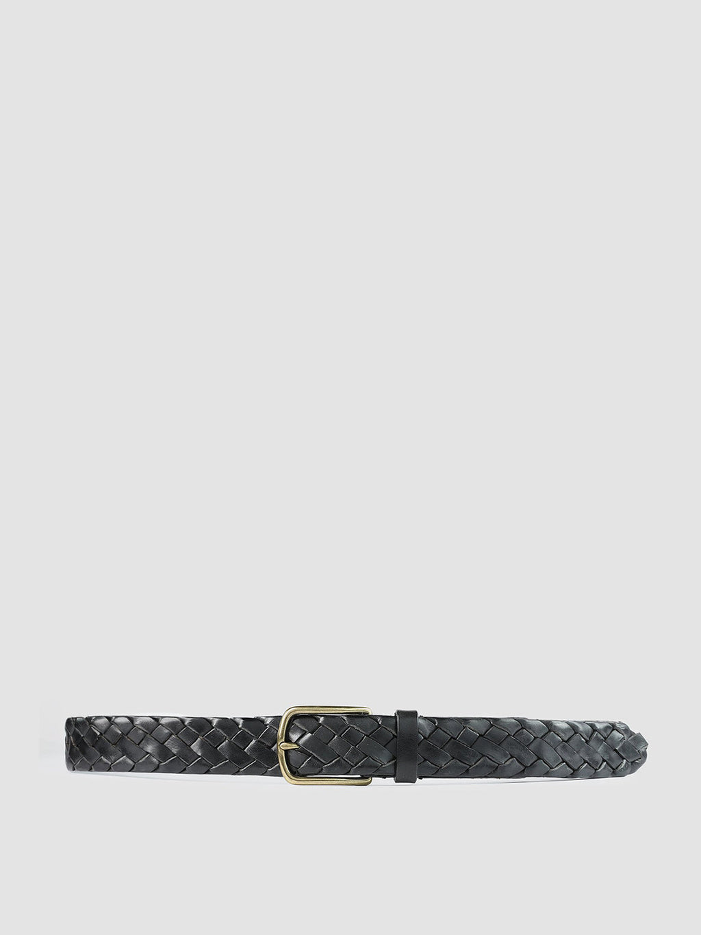 OC STRIP 21 - Black Woven Leather Belt - 0