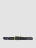 OC STRIP 21 - Black Woven Leather Belt - 0