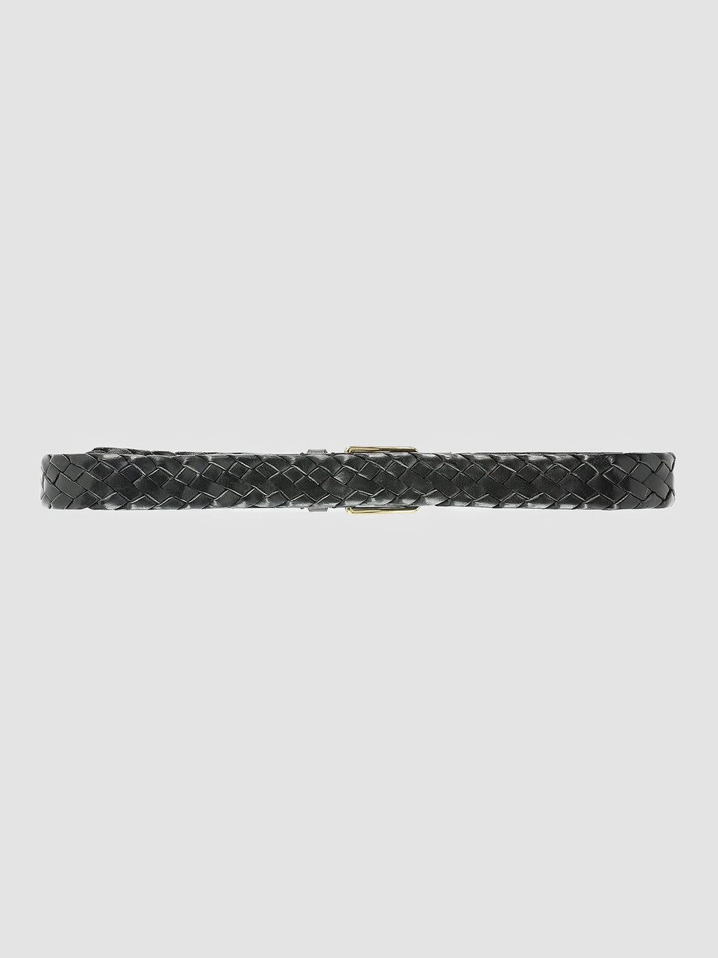 OC STRIP 21 - Black Woven Leather Belt - 2