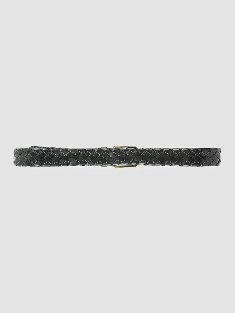 OC STRIP 21 - Black Woven Leather Belt