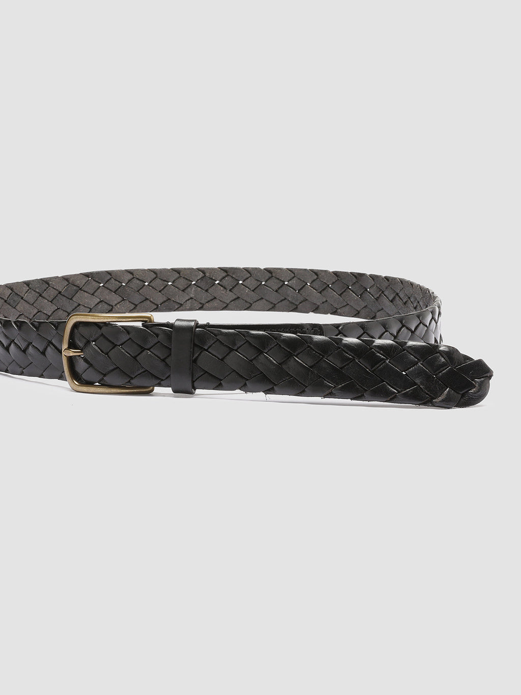 OC STRIP 21 - Black Woven Leather Belt - 3