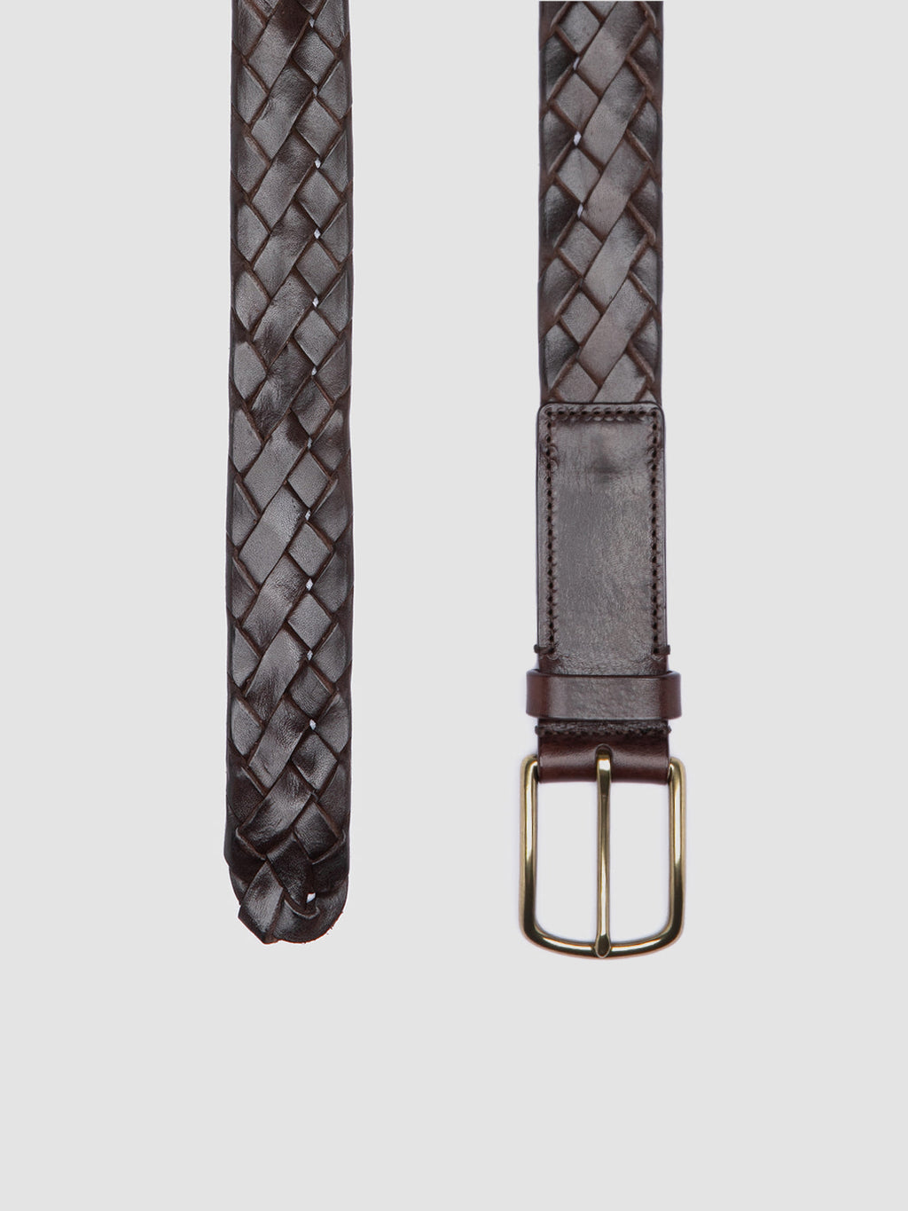 OC STRIP 21 - Brown Woven Leather Belt - 1