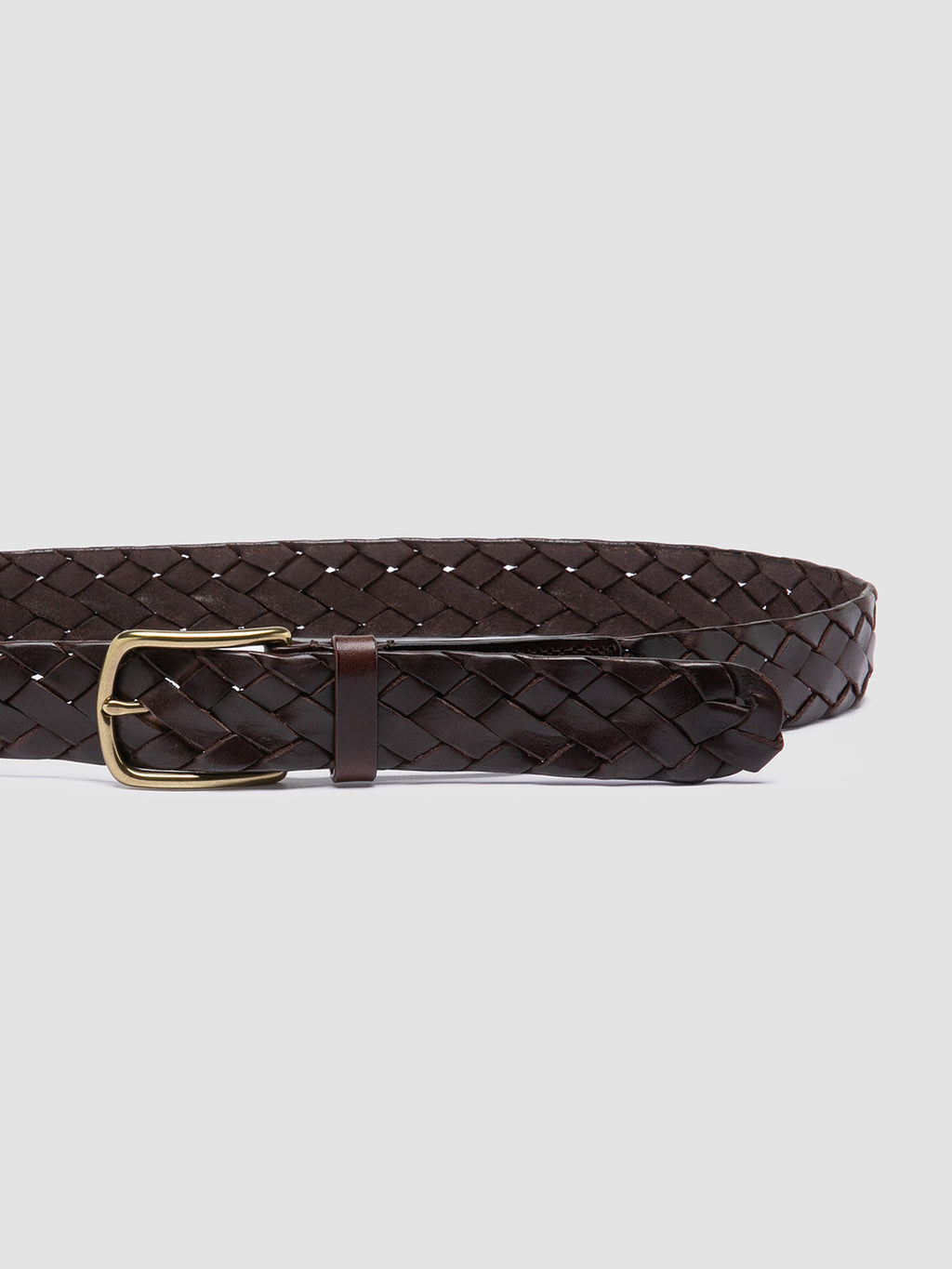OC STRIP 21 - Brown Woven Leather Belt - 3