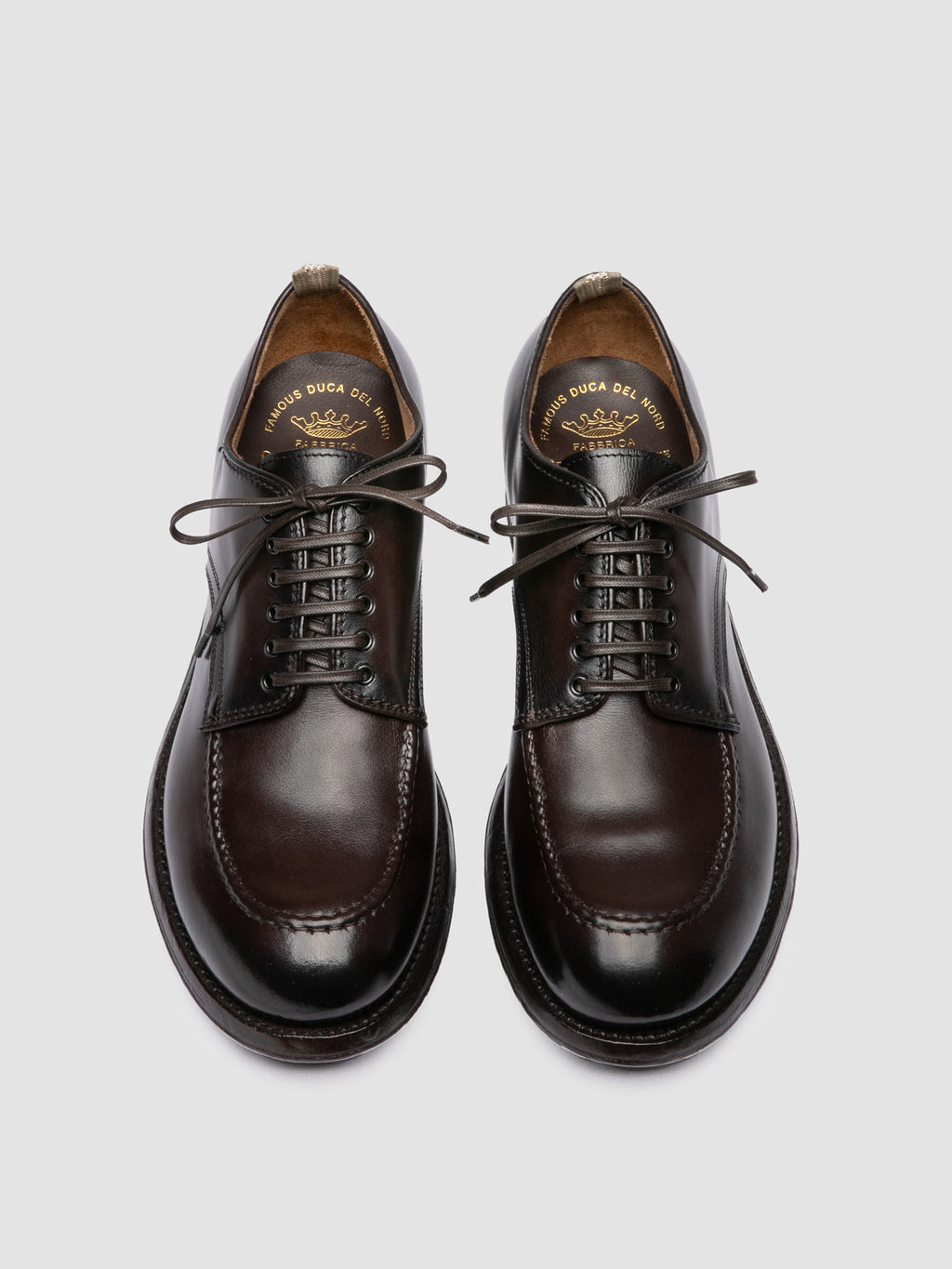 ADMIRAL 013 - Brown Leather Derby Shoes - image 2,side view