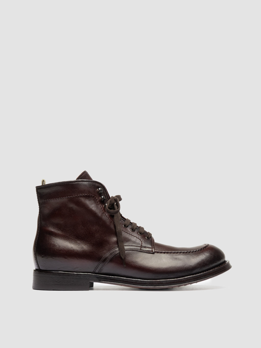 ADMIRAL 014 - Burgundy Leather Lace Up Boots - image 1,side view