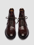 ADMIRAL 014 - Burgundy Leather Lace Up Boots - thumb image 2,side view