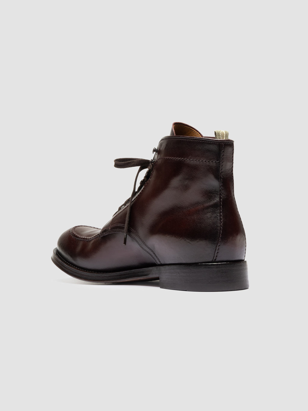 ADMIRAL 014 - Burgundy Leather Lace Up Boots - image 4,side view