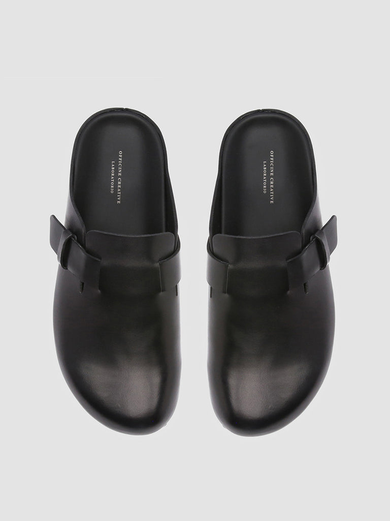 AGORÀ 004 Nero - Black Leather Sandals