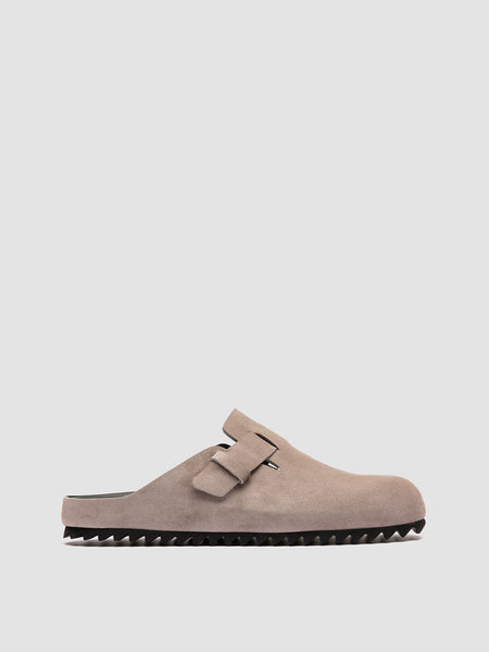 Mens Taupe Suede Mule Sandals: AGORÀ 012 – Officine Creative