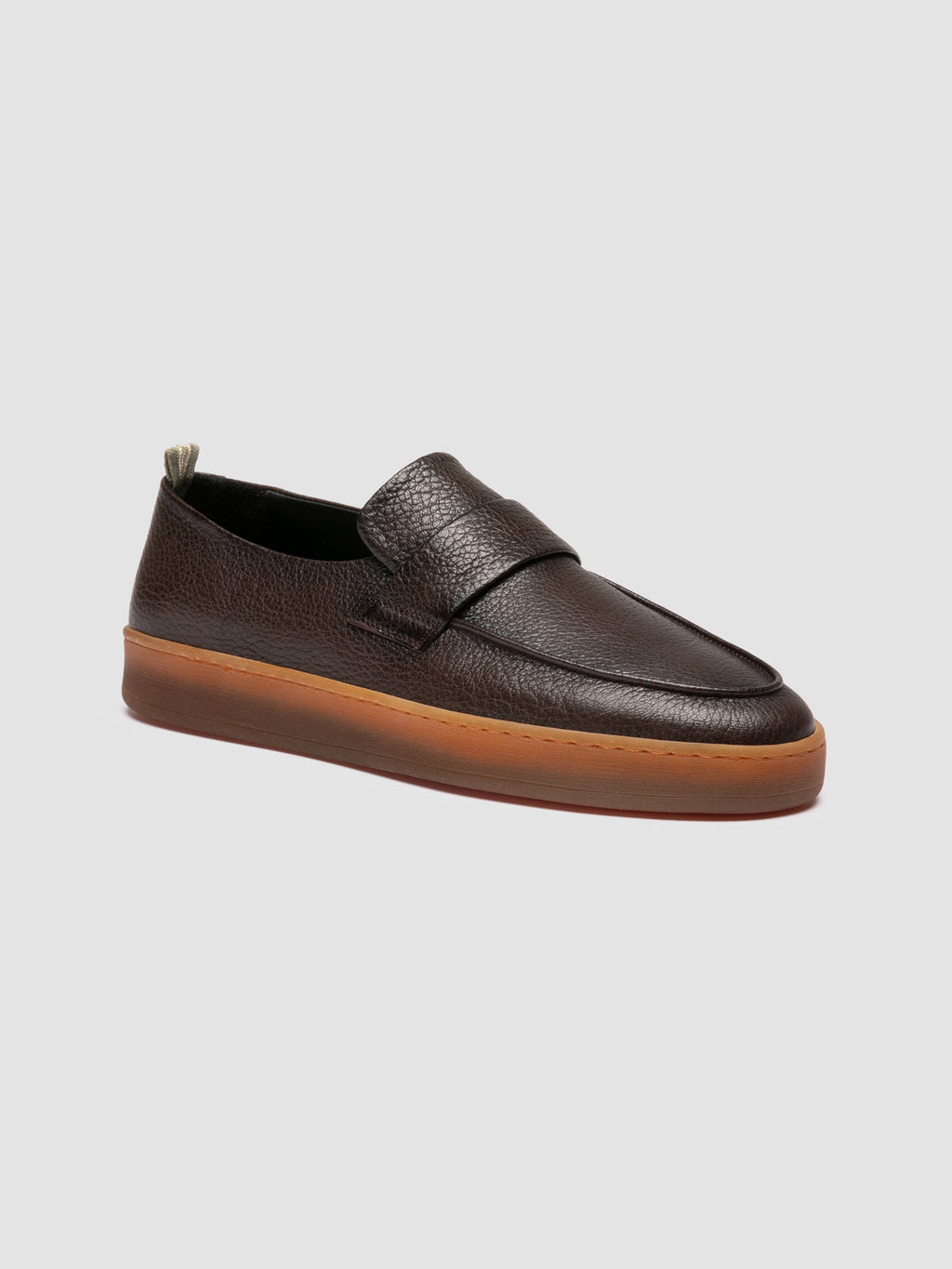 AMBRIE 001 - Brown Leather Penny Loafers - image 3,side view