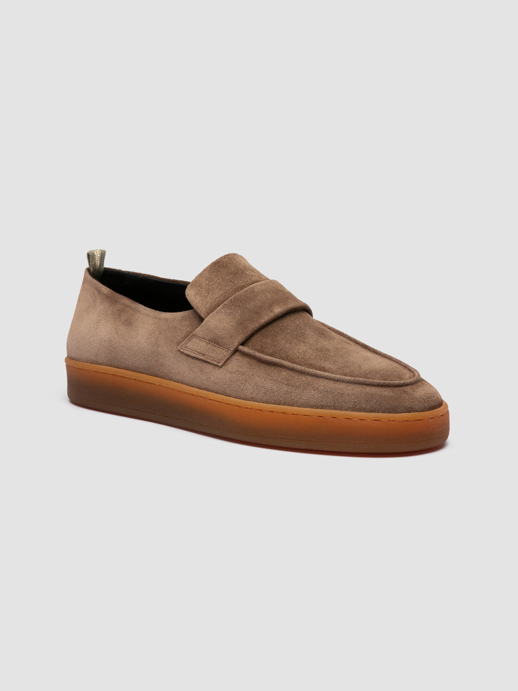 AMBRIE 001 - Brown Suede Penny Loafers - image 3,side view