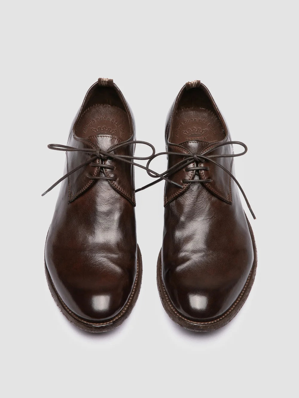 ARCHIVE 512 - Dark Brown Leather Derby Shoes - image 2,side view