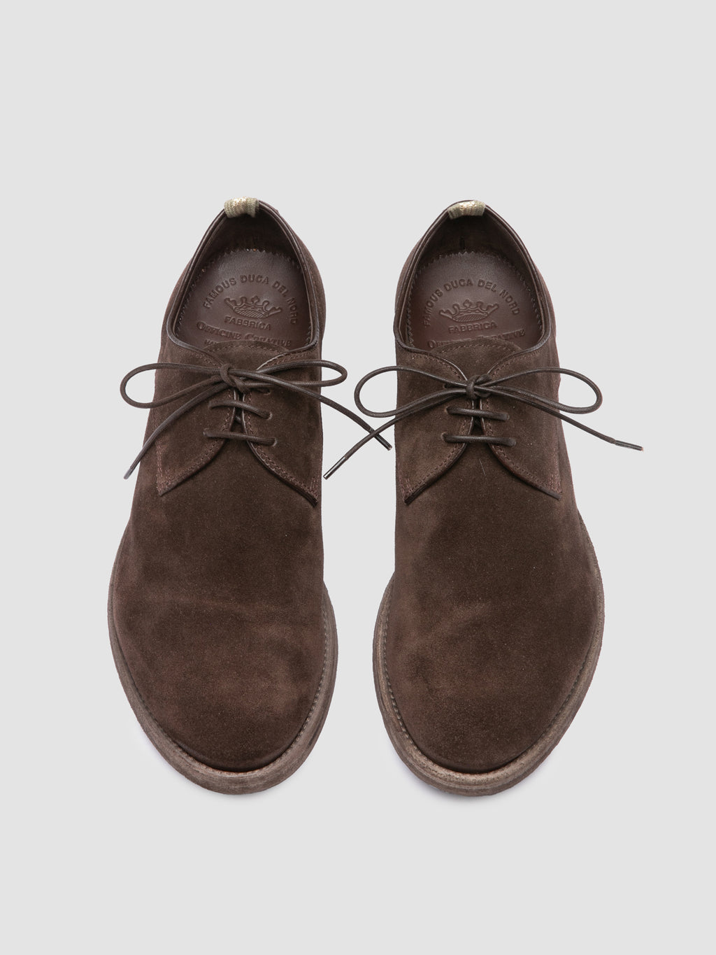 ARCHIVE 512 - Dark Brown Suede Derby Shoes - image 2,side view