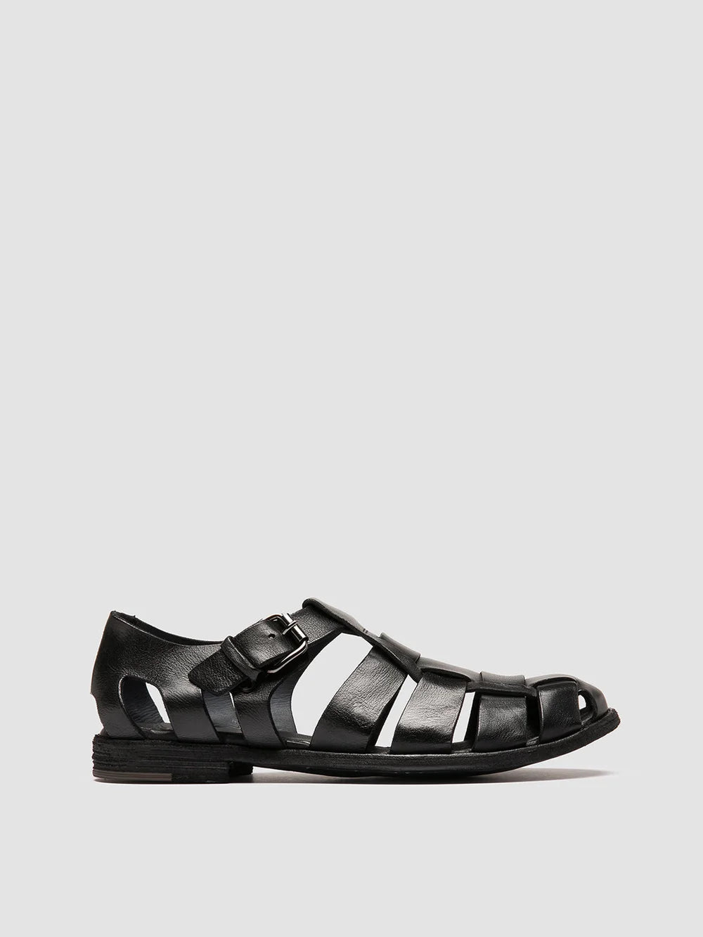 ARCHIVE 521 - Black Leather Sandals - image 1,side view