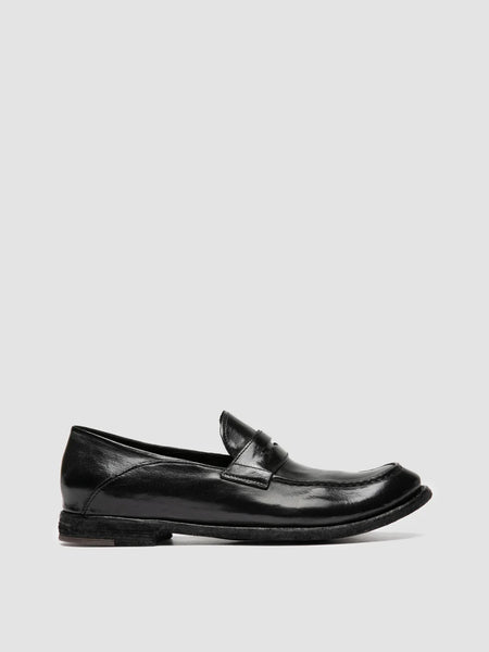 ARCHIVE 522 - Black Leather Penny Loafers – Officine Creative