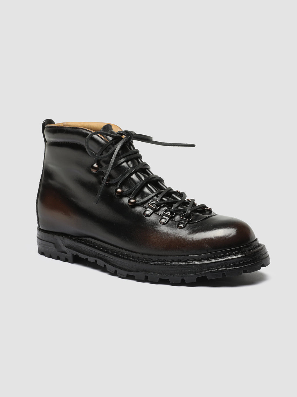 ARTIK 001 - Dark Brown Leather Lace Up Boots - 2