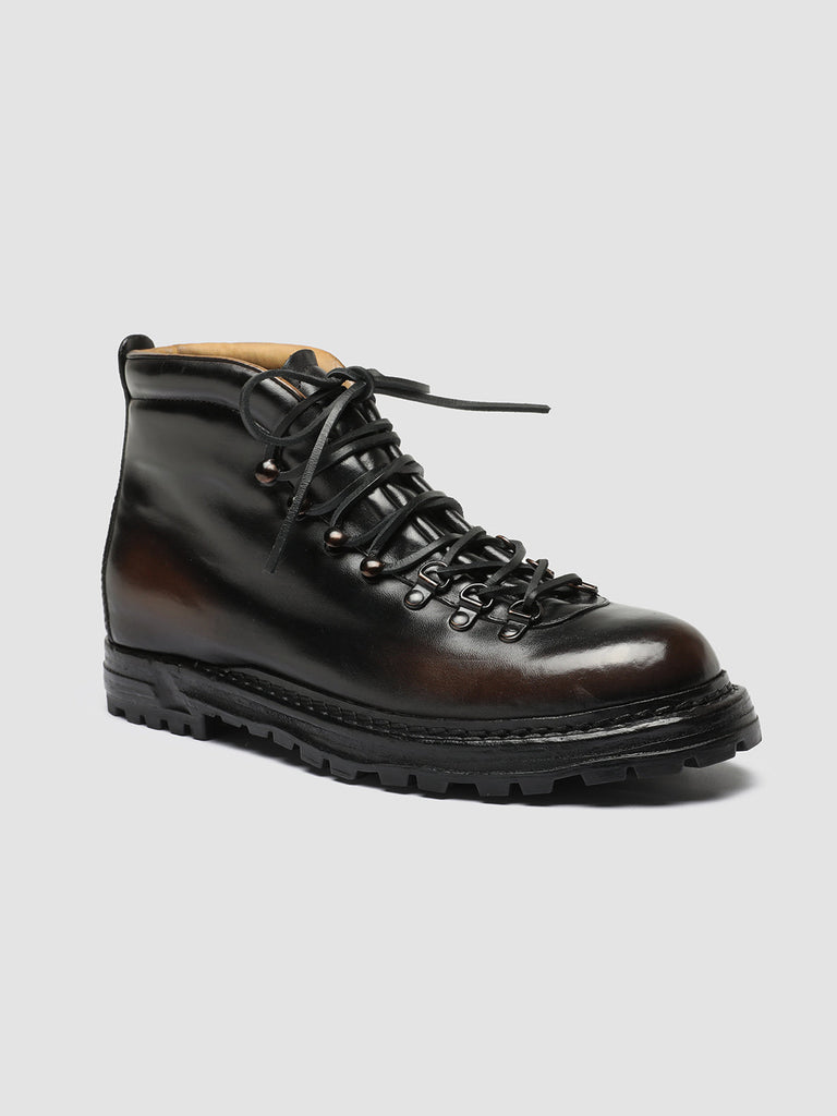 ARTIK 001 - Dark Brown Leather Lace Up Boots