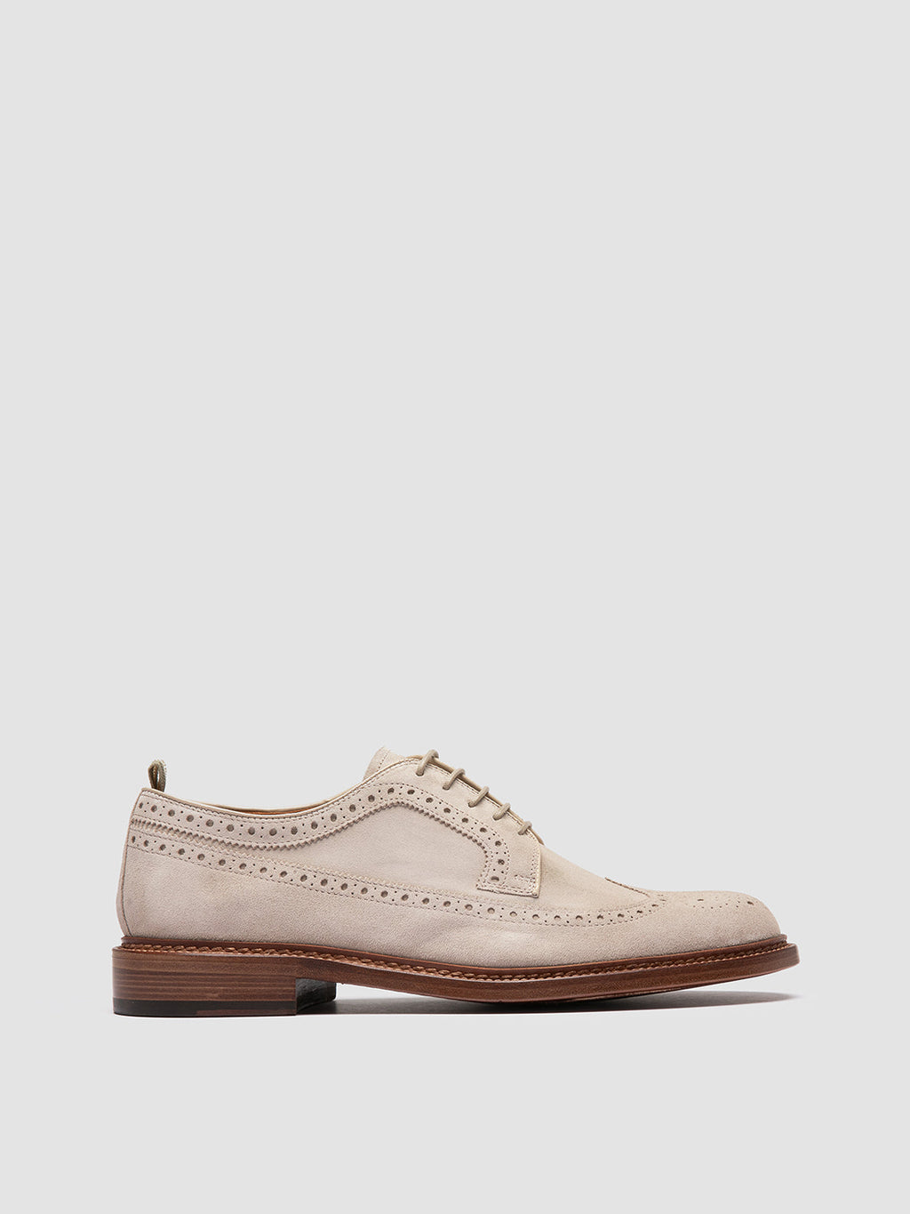 ASTON 003 - Beige Suede Derby Shoes