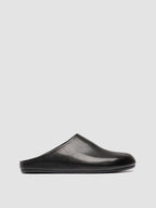 BABOUCHE 001 - Black Leather Mule Sandals