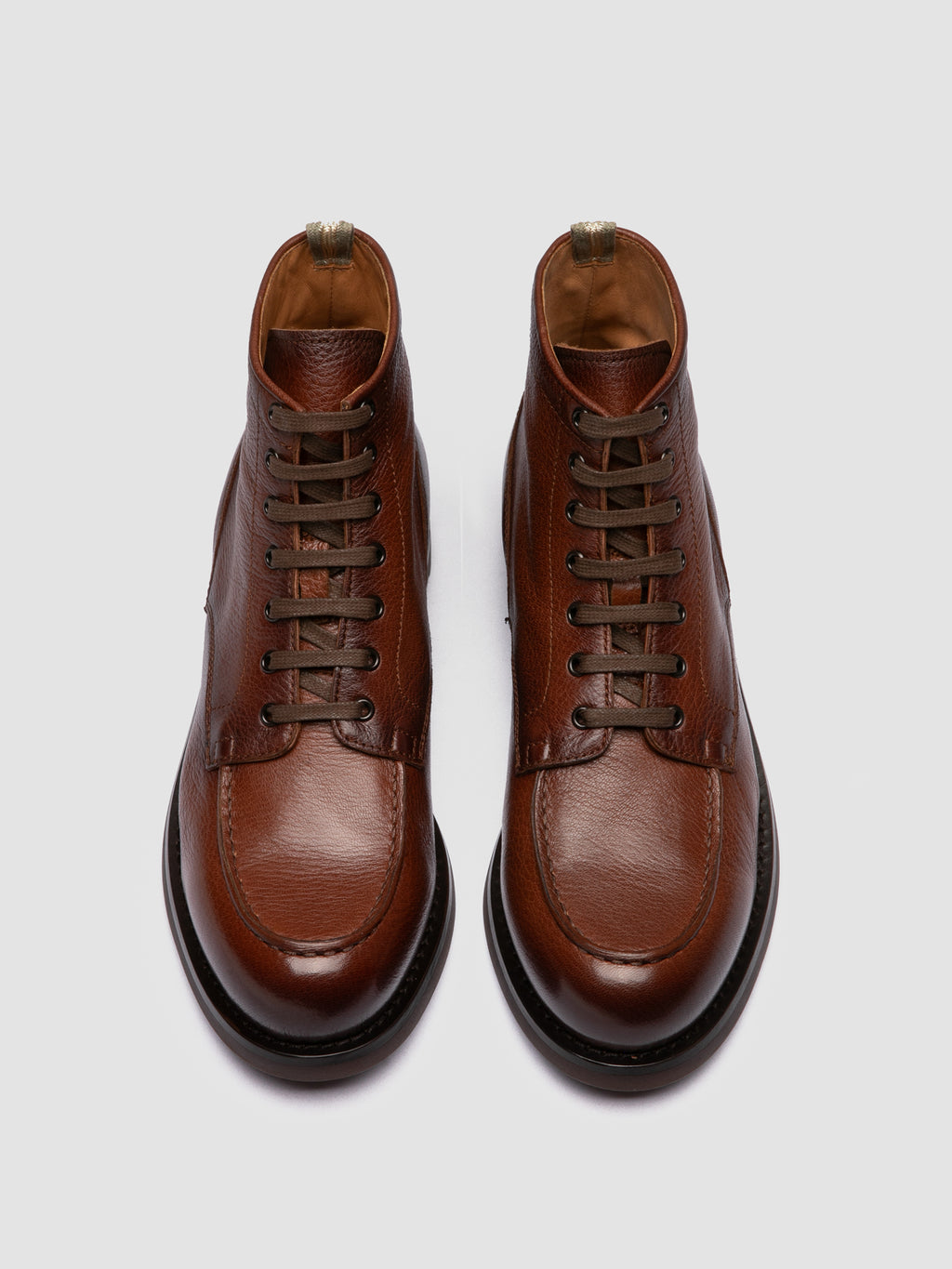 BALATA FLEXI 002 - Brown Leather Lace Up Boots - image 2,side view