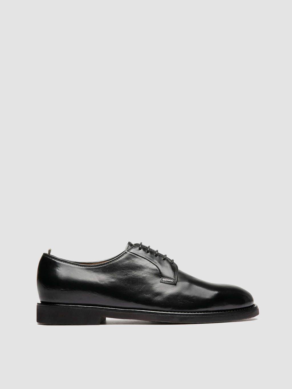 BARITON FLEXI 001 - Black Leather Derby Shoes - image 1,side view