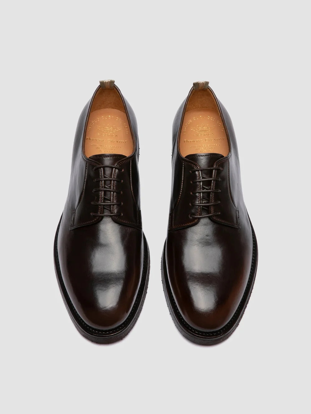 BARITON FLEXI 001 - Brown Leather Derby Shoes - image 2,side view
