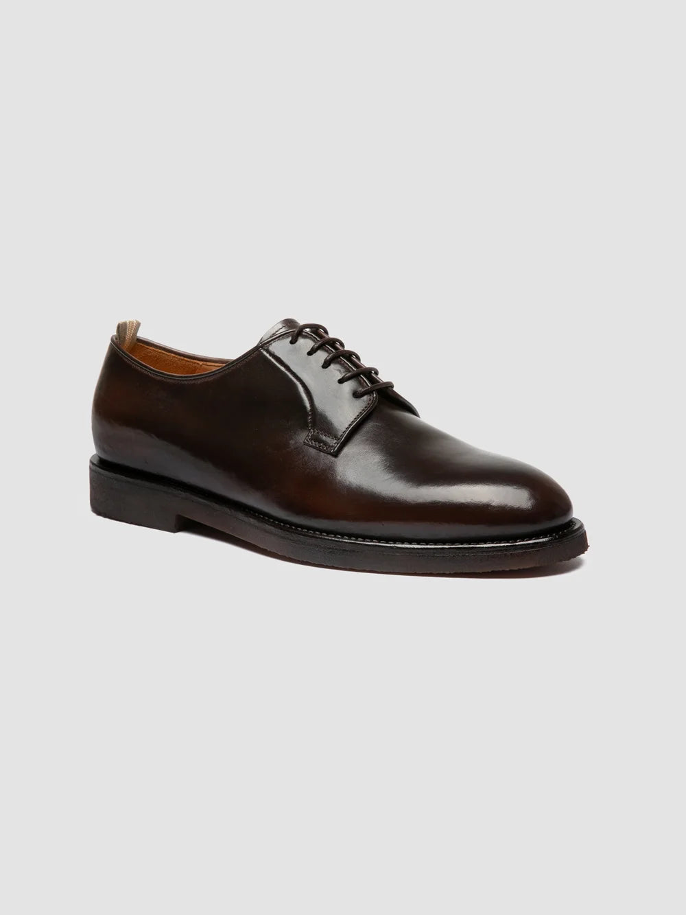 BARITON FLEXI 001 - Brown Leather Derby Shoes - image 3,side view