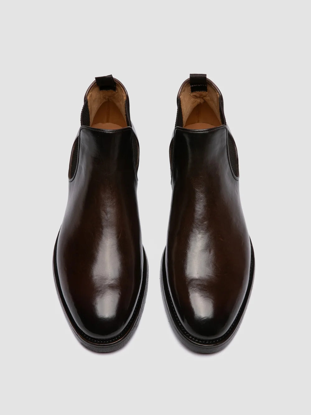 BARITON FLEXI 002 - Brown Leather Chelsea Boots - image 2,side view